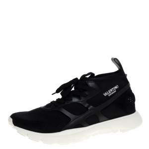 مملوكة مسبقًا حذاء رياضي فالنتينو برقبة عالية  شبكة وجلد مقاس 44