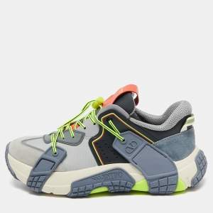 Pre Owned Valentino Multicolor Suede and Leather VLTN Wod Sneakers Size 43.5 