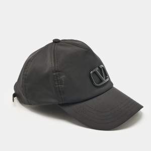 Valentino Black V-Logo Baseball Cap S