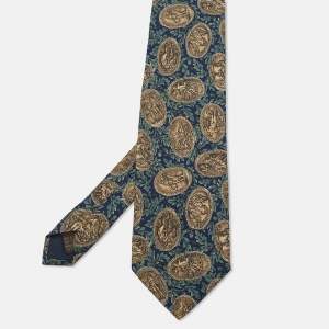 Pre Owned Valentino Multicolor Printed Silk Tie 