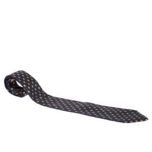 Valentino Vintage Blue Circle Print Silk Tie