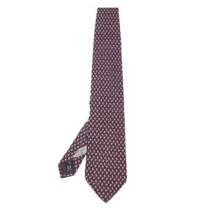 ربطة عنق فالنتينو كرافات حرير مطبوع متعددة الألوان