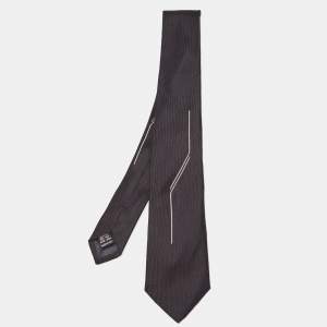 Pre Owned Valentino Black Silk Tie