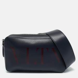 Valentino Blue Leather VLTN Crossbody Bag