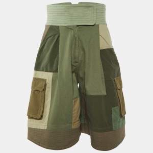 Valentino Green Cotton Cargo Shorts XXS