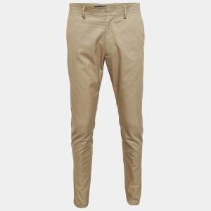 Valentino Beige Gabardine Side Stripe Trousers L