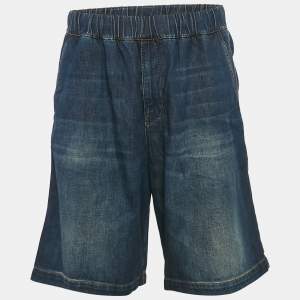 Valentino Blue Washed Denim Shorts M