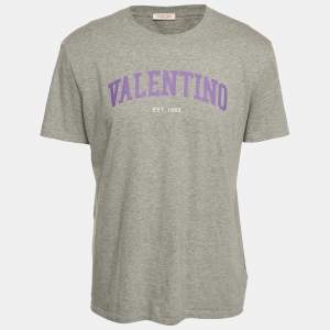 Valentino Grey Printed Jersey T-Shirt L