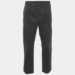 Valentino Black Cotton Elastic Waist Pantts L