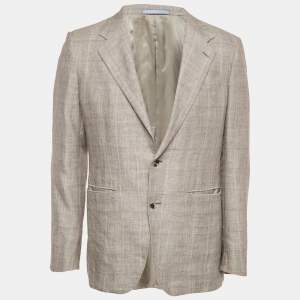Valentino Grey Wool Blend Tailored Single Breasted Blazer L