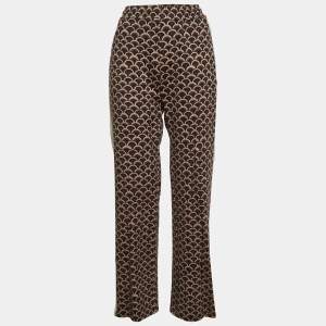 Pre Owned Valentino Multicolour Scallop Print Jersey Track Pants M