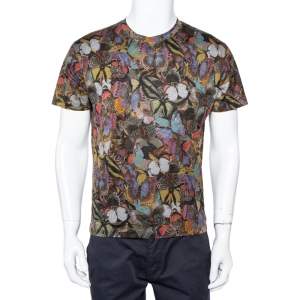 Valentino Multicolor Butterfly Print Cotton T-Shirt S