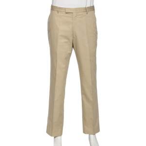 Valentino Light Beige Cotton Formal Pants L 