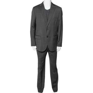 Valentino Grey Wool Single Breasted Suit XXXL