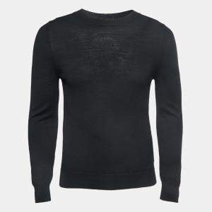 Valentino Black Wool Crew Neck Sweater M
