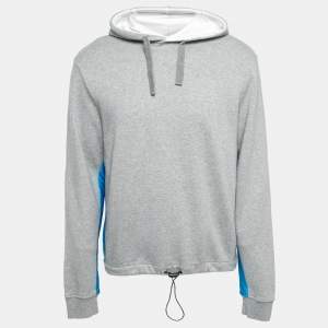 Valentino Grey Cotton Hooded Jacket M 