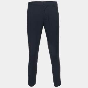 Valentino Navy Blue Wool Tailored Trousers M 