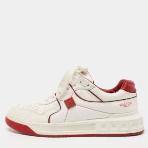 Valentino White Leather Low Top Sneakers Size 39