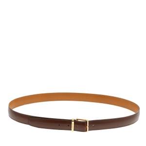 Valextra Brown Leather Belt 125CM