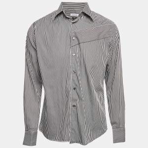 Versace Collection Black Striped Cotton City Shirt L
