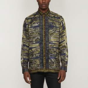 Pre Owned Versace Collection City Multicolour Printed Silk Button Up Shirt XL
