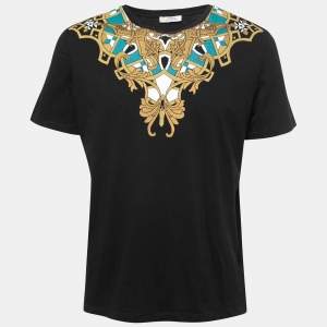 Versace Collection Black Baroque Moroccan Print Cotton Crew Neck T-Shirt XXL