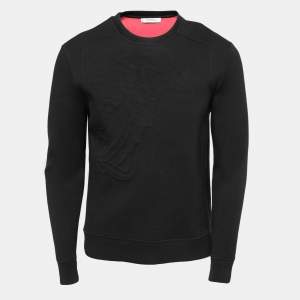 Versace Collection Black Cotton Knit Crew Neck Sweatshirt S