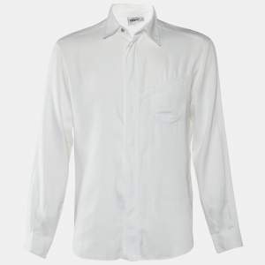 Pre Owned Versace Jeans Couture White Cotton Button Front Shirt L