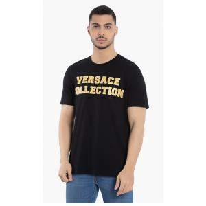 Versace Black Logo Graphic Print T-Shirt L
