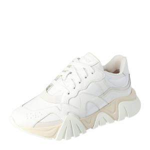 Versace White Leather Squalo Platform Sneakers Size  40