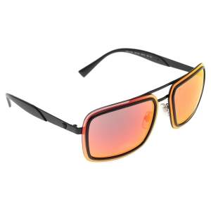 Versace Black/Orange Mirrored 2183 Square Sunglasses
