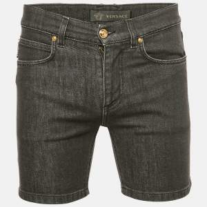 Versace Black  Denim Shorts S (Waist 31")