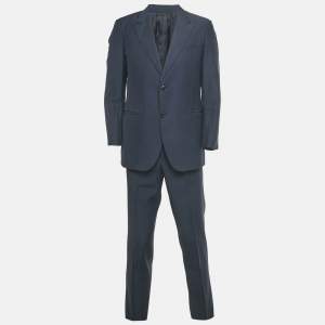 مملوكة مسبقًا Versace Blue Wool Tailored Fit Suit M