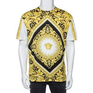 Versace Muticolor Baroque Print Cotton Crewneck T-Shirt XL 