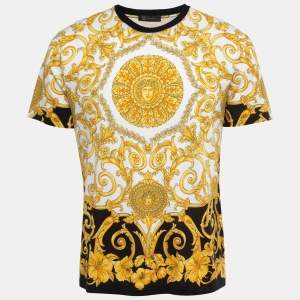 Versace Multicolor Baroque Print Cotton T-Shirt L