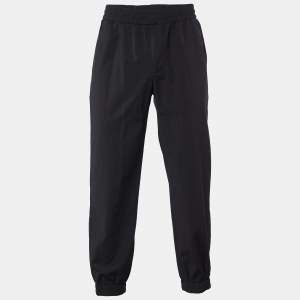 Fendace Black Wool Blend Joggers L