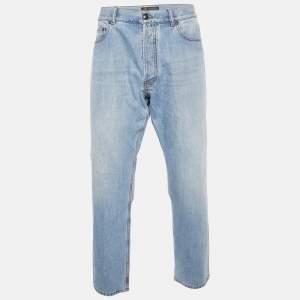 Versace Blue Denim Finn Fit Jeans XXL