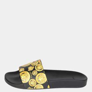 Versace Medusa Coin Stud Leather Slides (45 EUR)