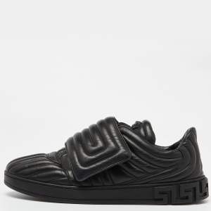 Versace Black Leather Sneakers Size 45