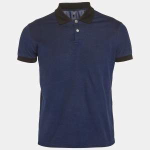 مملوكة مسبقًا Versus Versace Blue Pique Polo T-Shirt M