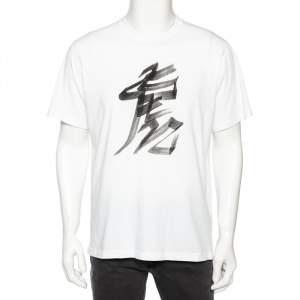 Vetements Horoscope White Cotton Printed Dragon Zodiac T-Shirt M