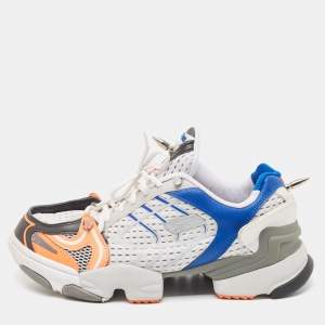 Vetements x Reebok Multicolor Mesh and Leather Spike Runner 400 Sneakers Size 41
