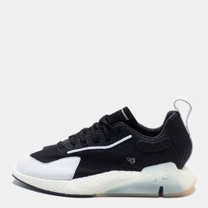 Y-3 Black/White Knit Fabric Makura Chunky Sneakers Size 39.5