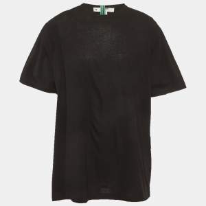 Pre Owned Y-3 Black Jersey Crewneck T-Shirt S