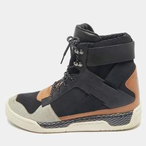 Y-3 Multicolor Fabric and Leather Yamamoto High Top Sneakers Size 44.5