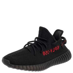 Yeezy x adidas Black Knit Fabric Boost 350 V2 Sneakers Size 43 1/3