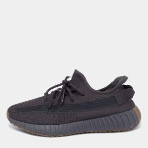 Yeezy x Adidas Black Knit Fabric Boost 350 V2 Cinder Sneakers Size 43 1/3