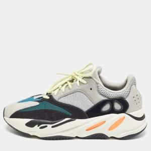 Yeezy x Adidas Multicolor Suede and Mesh Boost 700 Wave Runner Sneakers Size 45 1/3