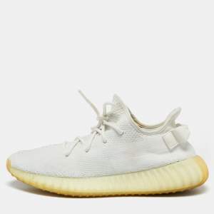 Yeezy x adidas White Knit Fabric  Boost 350 V2  Sneakers Size 44