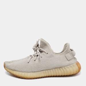 Yeezy x Adidas Grey Knit Fabric Boost 350 V2 Sesame Sneakers Size 43 2/3